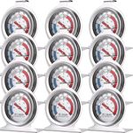 12 Pack Refrigerator Freezer Thermometer Large Dial Thermometer Classic Series Temperature Thermometer for Refrigerator Freezer Fridge Cooler