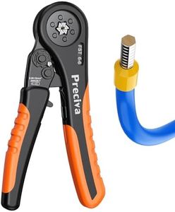 Alicates Terminales hexagonal,Preciva Alicate hexagonal de trinquete ajustable,se utiliza para extremos de cable de 0.08-10.0mm²