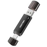 128GB USB Type-C Flash Drive, KOOTION 2-in-1 Dual Flash Drive USB A + USB C OTG Flash Drive for Android Smartphone Tablet Computer Laptop (Black)