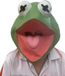 BravoPlay Kermit The Frog Head Mask Helmet The Muppet Show Full Face Cosplay Props Masquerade for Adults