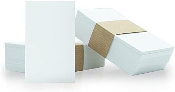 Finoly Tarjetas Blancas de Papel Pack 200 Unidades Tarjetas para Escribir Mensajes - Tarjetas Estudio, Manualidades, Felicitaciones - Tarjeta Regalo - Tarjetas Agradecimiento (5x8 cm)
