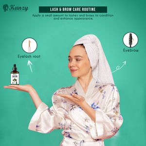 Kanzy Castor Oil 50ml – Cold Pressed for Eyelashes, Eyebrows & Hair Growth