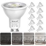 GU10 LED Bulbs Cool White Dimmable 5W, 6500K, 365lm, No Flickering, Energy Saving Led Bulbs, Equivalent 40-50W GU10 Halogen Spotlight Bulbs, 10 Pack