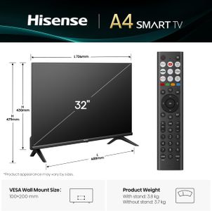 Hisense 32" HD LED TV – Direct Lit, Dolby Audio, Streaming Apps