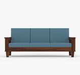 NKF CARVE® Solid Sheesham Wood 3 Seater Sofa Set for Living Room, Sofa Set for Living Room, 3 Seater Sofa Set, Sofa Set for Home | Sofa Set (Natural Finish)