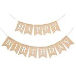 LOVENJOY Burlap Happy Birthday Bann