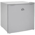 HOMCOM Tabletop Mini Freezer with 35 Litre Capacity, Small Freezer with Reversible Door, Adjustable Temperature and Removable Wire Shelf for Bedrooms, Home Office, Grey