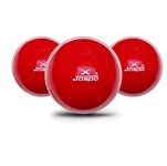 Jaspo T-20 Soft Pvc Cricket Balls Red (Pack Of Three) Standard Size - Pvc