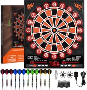 VONEZONE Colonel Electronic Dartboard, Electronic Scoreboard Soft Head Dartboard Set,Light-up LCD Display, Dartboards for Adults with 12 Darts and Extra Tips,Power Adapter, up to 8 Players