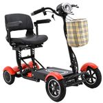 Dragon Mobile EX Collapsible 4 Wheel Mobility Scooter - All Terrain Electric Powered Wheelchair for Adults, Elderly & Travel - 12 Miles Long Range Power Battery - Compact for Travel w/ Premium Large Seat