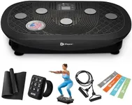 LifePro Rumblex Plus 4D Vibration Plate Exercise Machine-Triple Motor Oscillation, Linear, Pulsation + 3D/4D Motion Vibration Platform,Whole Body Vibration Machine for Weight Loss&Shaping(Black)
