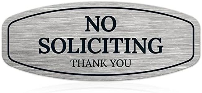 Sigo Signs - No Soliciting Sign for House Thank You Sign, (SI-1553) 3x7.5 Inches, Aluminum Composite Made in USA