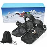 Mini Short Ski Skates, Short Mini Skating Ski Shoes Adjustable Skis for Winter Shoes Free Size, Portable Ice Skates for Snow Short Snowskates Snowblades Skiboards for Men Women Black