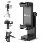 ULANZI ST-22 Phone Tripod Adapter Mount, Adjustable Cell Phone Holder with 2 Cold Shoe, Universal Smartphone Clamp, Vertical Horizontal Bracket for iPhone, Samsung Galaxy and All Phones