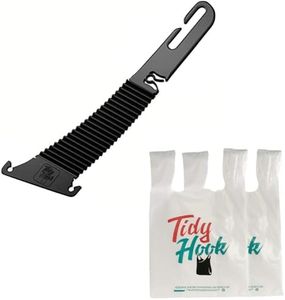 Tidy Hook Auto The Only Side of The Seat Headrest Bag Holder That Doesn't Compromise Rear Passenger Leg Room and is Easy to Reach for Driver and Front and Rear Passengers