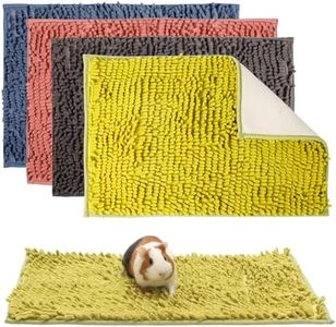 Oncpcare 4 Pack Rabbit Washable Pee Pads Reusable Guinea Pig Chenille Bed Training Pad Small Animal Sleeping Bedding Mat for Bunny Fleece Liners for Chinchilla Cage