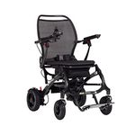 Drive Devilbiss AirFold Powerchair Adult Wheelchair – Slimline and Stylish Design – Lightweight with Padded Seat – Storage Bag and Grab Handle – Includes Batteries