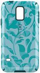 Speck Products Samsung Galaxy S5 CandyShell Inked Case-Retail Packaging, Wallflowers Blue/Atlantic Blue