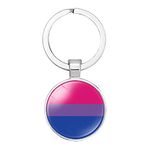 Bisexual Keyring LGBTQ Flag Striped Rainbow LGBT Pride Keychain