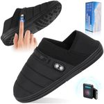 Heated Slippers, BIAL Unisex Electric Foot Warmers Cordless Heat Feet Warmer, Heating Pad for Feet with 5000 mAh Rechargeable Battery Warm Slippers for Men Women in Winter