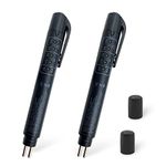 2PCS Brake Fluid Liquid Tester Pen, DOT 3 DOT 4 DOT 5.1 Brake Fluid Liquid Tester Pen with 5 LED Indicators, Hydraulic Fluid Liquid Oil Moisture Analyzer, Car Diagnostic Testing Tool
