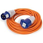 GADLANE 10M Extension Lead - Heavy Duty Caravan Hook Up Cable, 16 Amp Cable 240V Camping Extension Lead, High Visibility, Orange Mains Power Cable - Ideal for Campervans & Motorhomes (10 Metres)