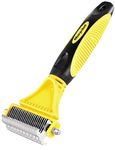 morpilot Dog Brush Cat Brush Grooming Comb, 23+12 Double Sided Undercoat Rake Dematting Deshedding Tool for Long Hair Pets Cat Dog Slicker Shedding Brushes Efficiently Reduces Hair Loss by up to 90%