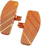 POWERJAMES 8.0" Long Mini Foot Pedal Footpad Floorboard footrest Fits for Harley Davidson 18-later FX models Low Rider Softail Standard (Mini Orange)