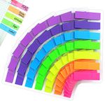 Hanyousheng Sticky Notes, 1120Pcs Index Tabs, Page Markers, Mini File Tabs, Book Markers, Bright Colors Page Index Stickers, Writeable Labels for Page Marking, with a Storage Bag (7 Colours)