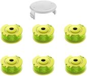 LADAMI Ryobi Strimmer Spool Strimmer Spool for Ryobi Spool Replacement Trimmer Spool Line for Ryobi One PLUS+ AC80RL3 Cordless Trimmers 6 Pcs Spools 1 Pack Caps