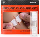 SurviveX Zip Stitch Wound Closure Strips - Repair Wounds Without Stitches - Zipstitch Sutures - Laceration Closure Kit - FSA HSA Approved