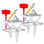 2 Pack Upgraded Heavy Duty Mole Traps for Lawn, Reusable Galvanized Steel Traps Works Best with Gopher Killer and Easy Setup in One