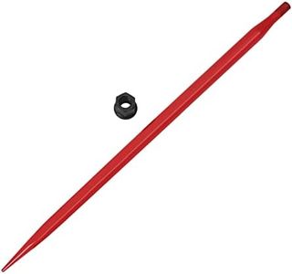 Red Coated Bale Forks, 49" Bale Spear 3000 lbs Capacity Hay Spear,Hay Handing Equipment Fit for Bobcat Tractors