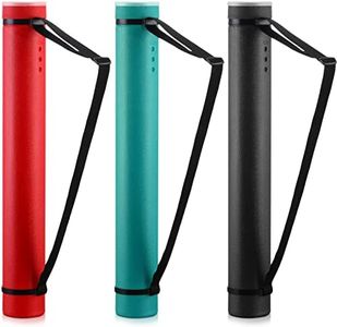 Mimorou 3 Pcs Extendable Poster Tubes Plastic Document Storage Tube with Carrying Strap 24-40 Inch Expanding Blueprint Holder Telescoping Cap Waterproof Art (Black, Green, Red)