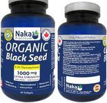 Naka Platinum Organic Black Seed oil, 100% PURE, 1000mg, Extra strength, Cold Pressed, 2-3% Thymoquinone, Made in Canada (60 softgels (Pack of 1))