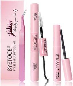 Lash Cluster Glue Bond and Seal Kit with Lash Glue Remover and Tweezers for Lash Extension Clusters Fast Removal, Portable Eyelash Brush for Eyelash Extension Beginners
