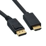 DisplayPort to HDMI Cable, DisplayPort Male to HDMI Male, 6 Foot