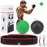 Moseem Boxing Reflex Ball, Boxing Training Ball with Headband for Adult/Kids, Boxing Head ball for Fight Skill,Reaction,Punch Speed and Hand Eye Coordination Training