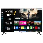 HYE TV - Smart TV, 43" Screen Size, 4K Resolution, LED Technology, Apple AirPlay, Samsung Tizen OS & Gaming Hub, Versatile Connectivity, Black, Perfect For Streaming, Gaming & Entertainment