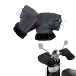 XGOPTS Motorcycle Handlebar Muffs Gloves for Men Women Windproof Scooter Grip Mittens Winter Thick Water-Resistant Gloves Hand Warmer Motorbike Riding Muffs Gloves with Faux Fur