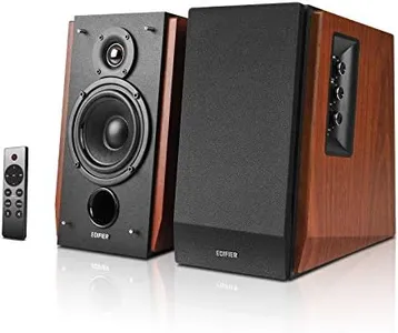 Edifier【Upgraded】R1700BTs Active Bluetooth Bookshelf Speakers - 2.0 Wireless Near Field Studio Monitor Speaker - 66w RMS with Subwoofer Line Out - Wooden Enclosure