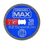 Dremel MAX High Performance Cutting Wheel (SC545DM) Diamond Coated Cutting Disc with EZ SpeedClic System, 38mm, Max Life Durability