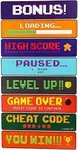 BLUE PANDA - Video Game Sign Cutouts for Birthday Party (17 x 4 in, 8 Pack)