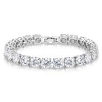 CZ Tennis Bracelet Eternity 7mm Round Cut 7 inch