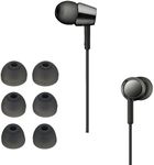 kwmobile 6X Replacement Ear Tips Compatible with Sony WI-C300 / WI-C400 / MDR-XB55AP / MDR-EX155AP - Silicone Tips for Earphones - Grey