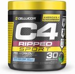 C4 Ripped Sport Pre Workout Powder Arctic Snow Cone, Informed-Choice Certified, Preworkout Energy Supplement for Men & Women, 246 g (Pack of 1)