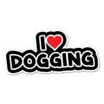 I LOVE DOGGING Car Sign Bumper Stickers Van Camper Bumper Decal