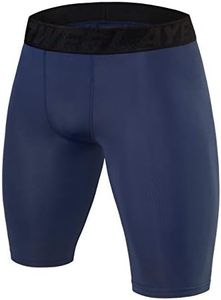 PowerLayer Men's Compression Base Layer Thermal Skins Shorts - Navy Eclipse, Medium