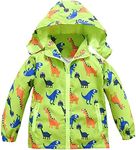 HZXVic Toddler Boys Raincoat Waterproof,Lightweight Kids Rain Poncho Jacket Windbreaker Outwear Coat (Green,3T)