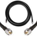 25ft PL259 to PL259 S-MR400 Low Loss Coax Extension Cable, GEMEK UHF M/M Jumper for CB Radio, Antenna Analyzer, WiFi, SWR Meter, Ham Radio, Short Wave Radio - HF, VHF, UHF (50 Ohm Not for TV)